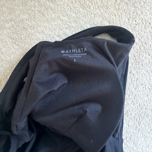 Athleta Black Tie Back Triangle Tankini Swim Top - Picture 10 of 13